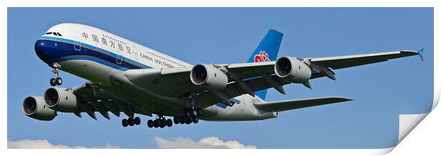 First A-380 for Global Airlines Print by Allan Durward Photography