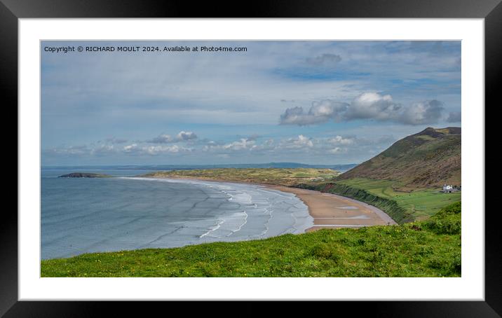 Rhossili Bay Gower Framed Mounted Print by RICHARD MOULT