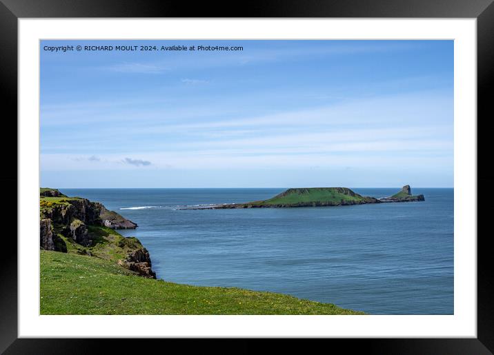 Worms Head On Gower Framed Mounted Print by RICHARD MOULT