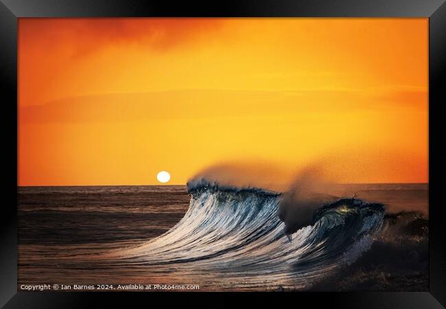Sun and surf Framed Print by Ian Barnes