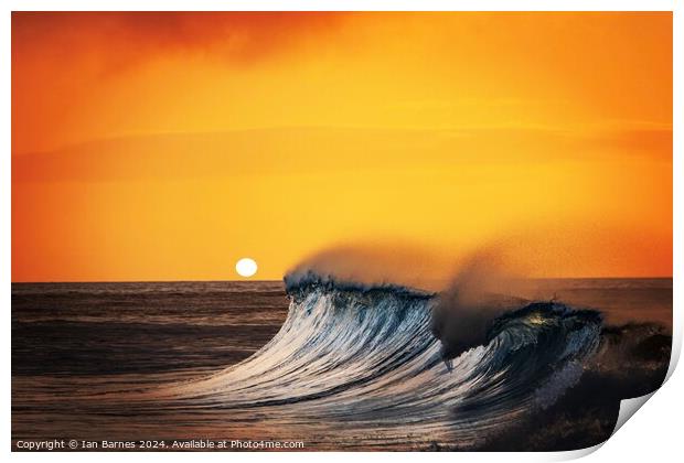 Sun and surf Print by Ian Barnes