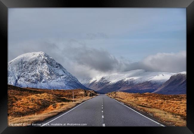 Glencoe road Framed Print by Ian Barnes