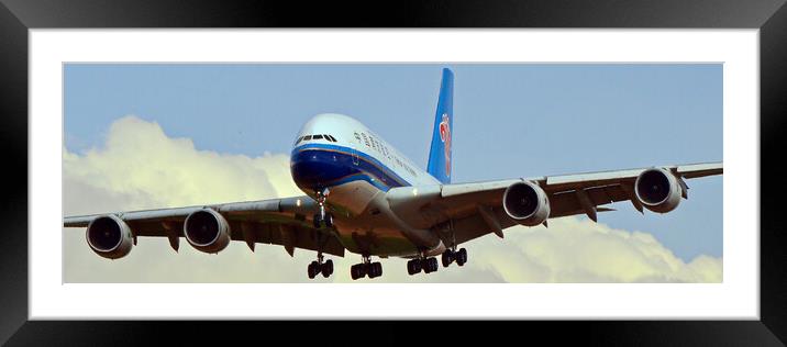 Airbus A380 Framed Mounted Print by Allan Durward Photography