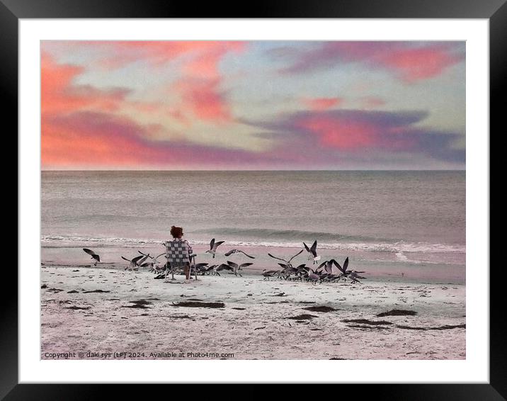 TIME OUT FLORIDA BEACH PINK Framed Mounted Print by dale rys (LP)