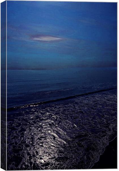 Filey beach sea view 2, dark edit Canvas Print by Paul Boizot