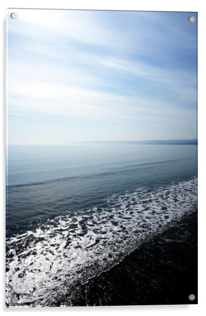 Filey beach sea view 1, dreamy edit Acrylic by Paul Boizot