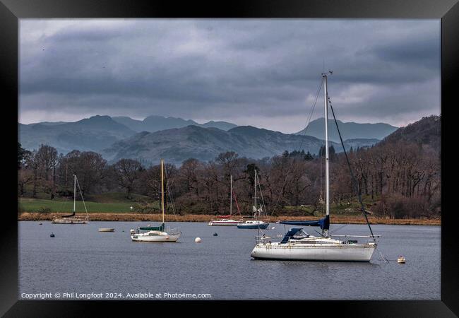 North Shore of Lake Windermere near Ambleside Cumbria  Framed Print by Phil Longfoot