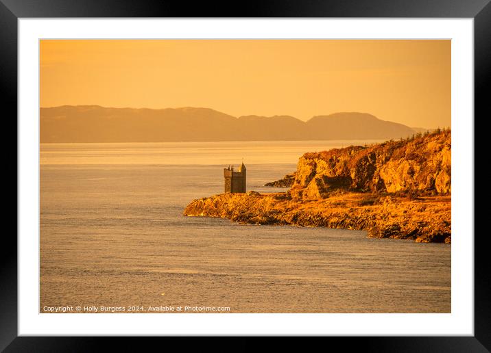Sailing by Glengorm Castle Isle of Mull at sunrise  Framed Mounted Print by Holly Burgess