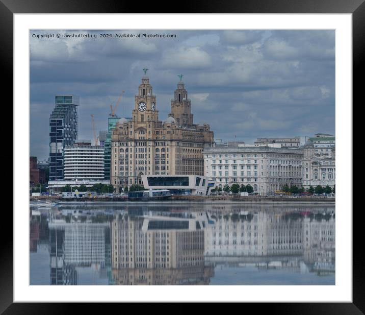 Liverpool Skyline Reflection Framed Mounted Print by rawshutterbug 