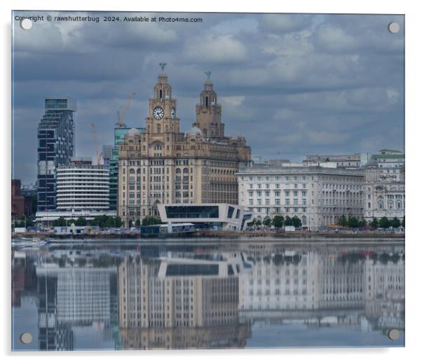 Liverpool Skyline Reflection Acrylic by rawshutterbug 