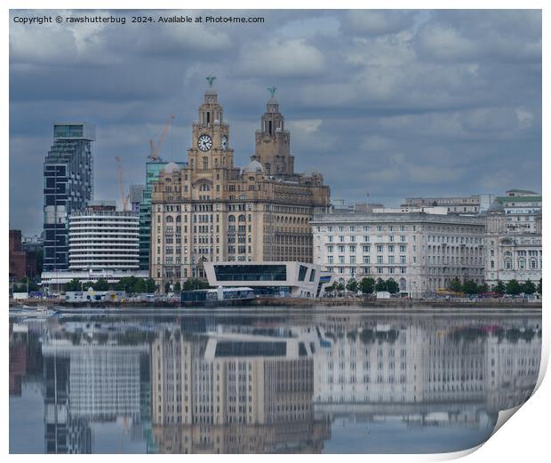 Liverpool Skyline Reflection Print by rawshutterbug 