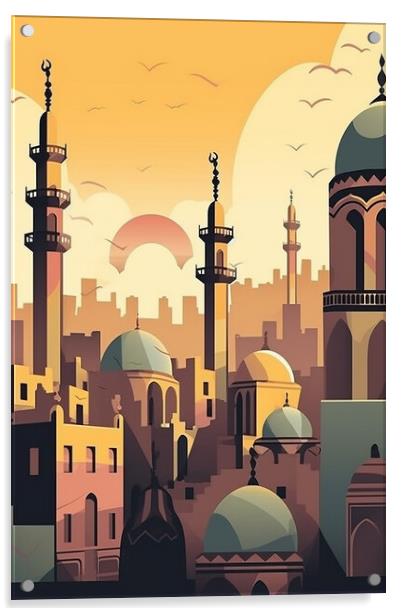 Cairo Eygpt Poster Acrylic by Steve Smith