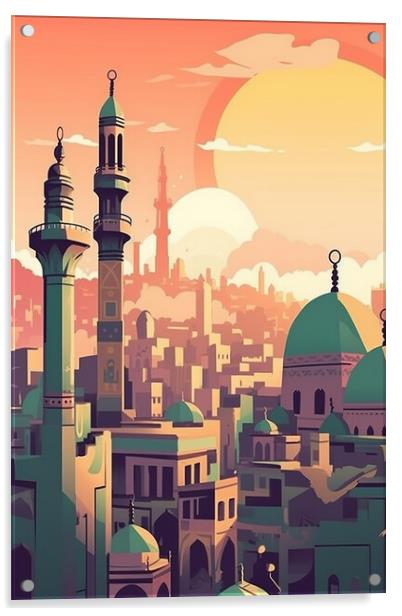 Cairo Eygpt Poster Acrylic by Steve Smith