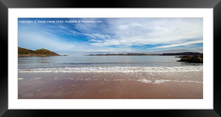 Firemore Sands, Poolewe (panoramic) Framed Mounted Print by Derek Daniel