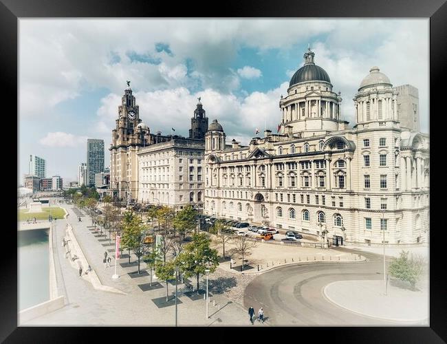 The Three Graces Liverpool Framed Print by Sheila Ramsey