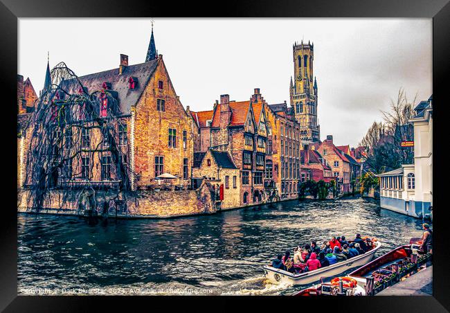 The city of Bruges Framed Print by Dark Blue Star
