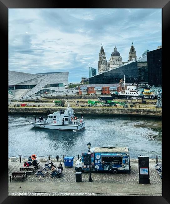 Liverpool Dock Scene Framed Print by Sheila Ramsey