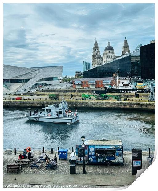 Liverpool Dock Scene Print by Sheila Ramsey