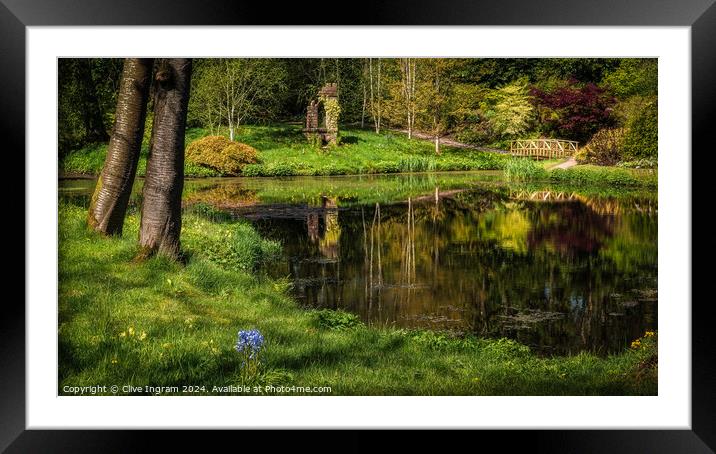 In an English country garden Framed Mounted Print by Clive Ingram