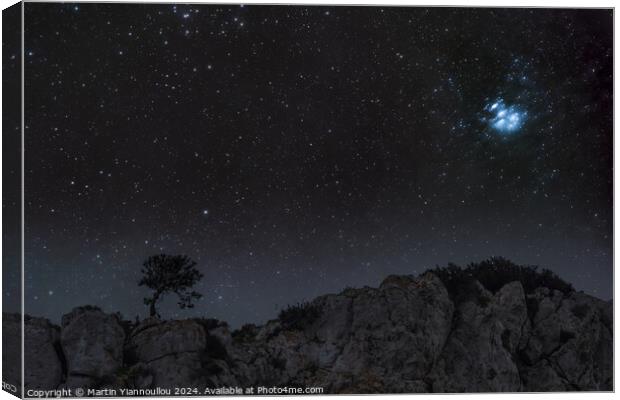 The Pleiades at Akamas  Canvas Print by Martin Yiannoullou