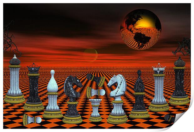 Chess Print by Elaine Manley