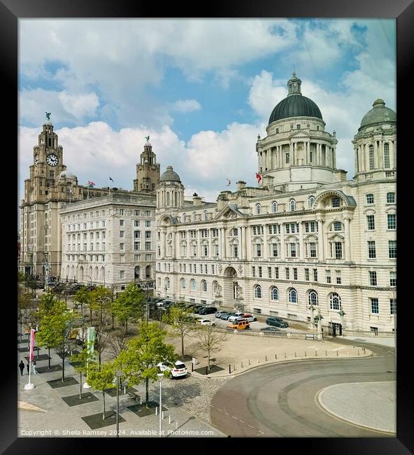 The Liverpool Three Graces Framed Print by Sheila Ramsey