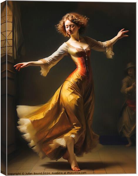 Elegant Dancing Canvas Print by Julian Bound
