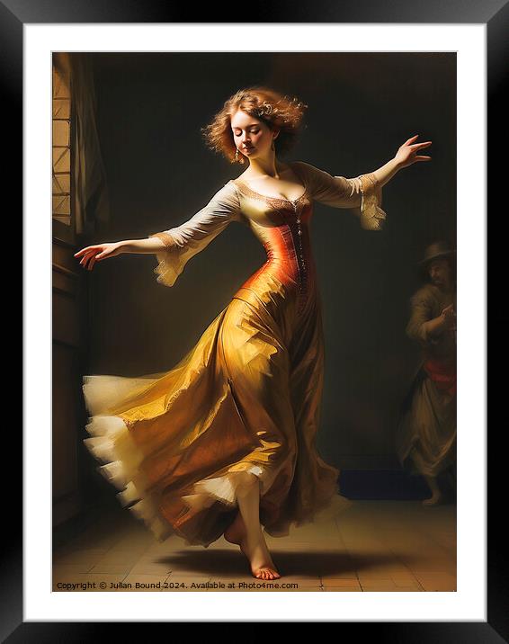 Elegant Dancing Framed Mounted Print by Julian Bound