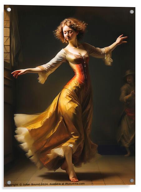 Elegant Dancing Acrylic by Julian Bound