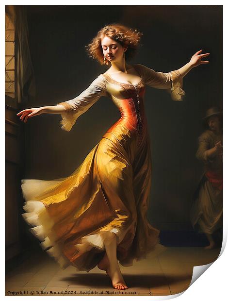 Elegant Dancing Print by Julian Bound
