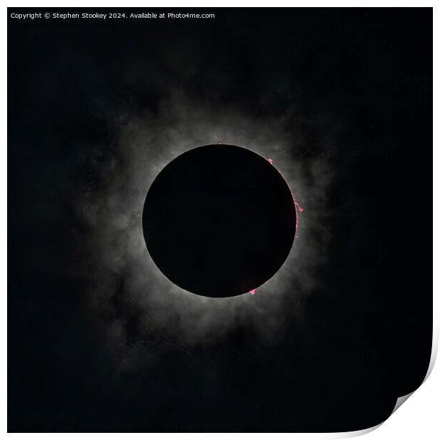 Total Solar Eclipse - April 8, 2024 Print by Stephen Stookey
