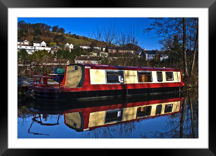 Canal Narrowboat Framed Mounted Print by Steve Purnell
