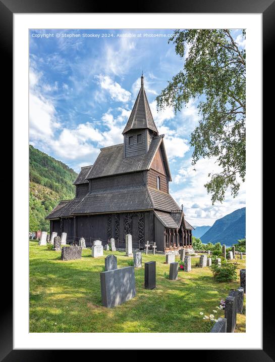 Urnes Stave Church Framed Mounted Print by Stephen Stookey
