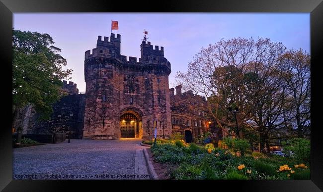 Lancaster Castle Twilight Framed Print by Michele Davis