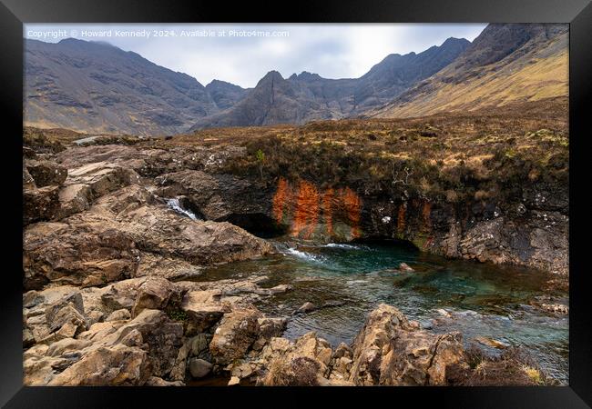 Fairy Pools on the Isle of Skye, Scotland Framed Print by Howard Kennedy