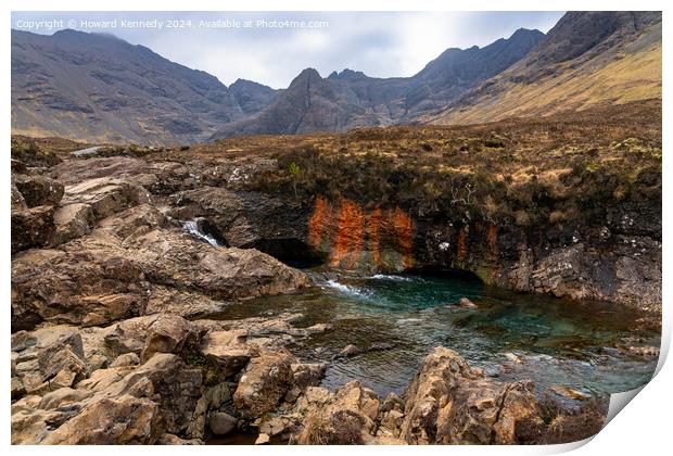 Fairy Pools on the Isle of Skye, Scotland Print by Howard Kennedy