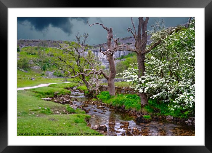 Malham Cove Framed Mounted Print by Alison Chambers