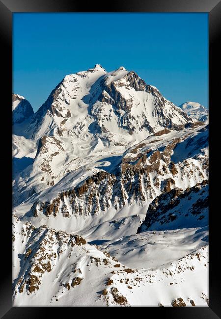 French Alps Mont Vallon Meribel Mottaret France Framed Print by Andy Evans Photos