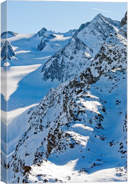 French Alps Mont Vallon Meribel Mottaret France Canvas Print by Andy Evans Photos