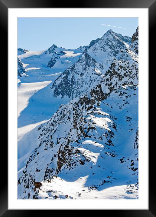 French Alps Mont Vallon Meribel Mottaret France Framed Mounted Print by Andy Evans Photos