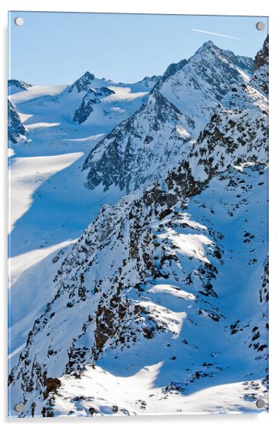 French Alps Mont Vallon Meribel Mottaret France Acrylic by Andy Evans Photos