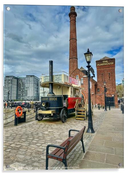 Royal Albert Dock Liverpool Acrylic by Sheila Ramsey