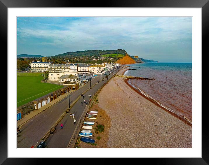 Sidmouth Beach Framed Mounted Print by Geoff Storey