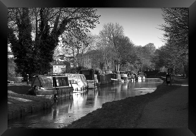 An Icy Morning On The Canal Framed Print by Steve Purnell