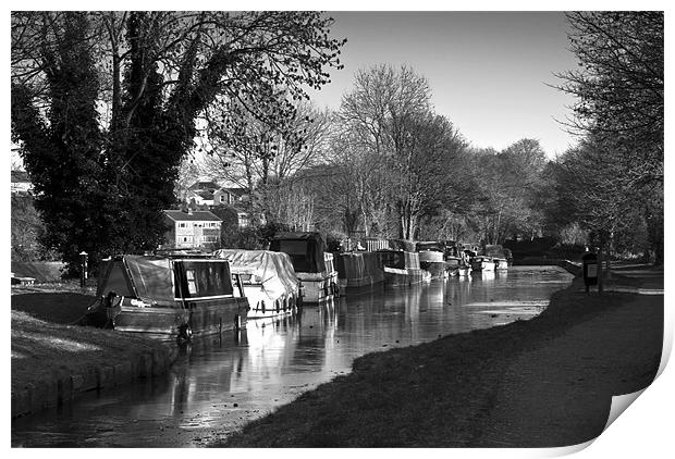 An Icy Morning On The Canal Print by Steve Purnell