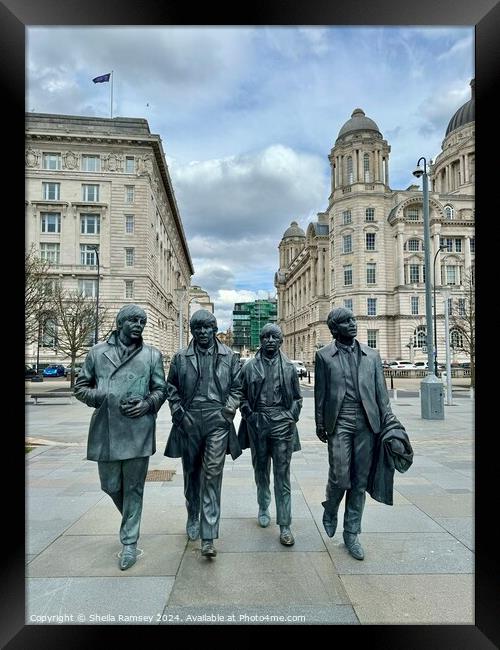 The Beatles Framed Print by Sheila Ramsey