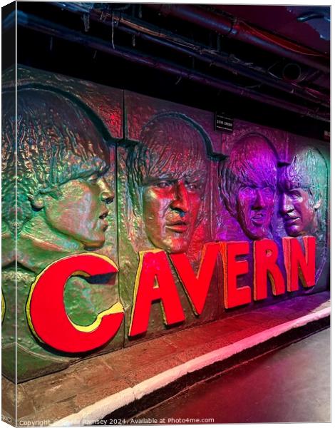 The Beatles at the Cavern Canvas Print by Sheila Ramsey