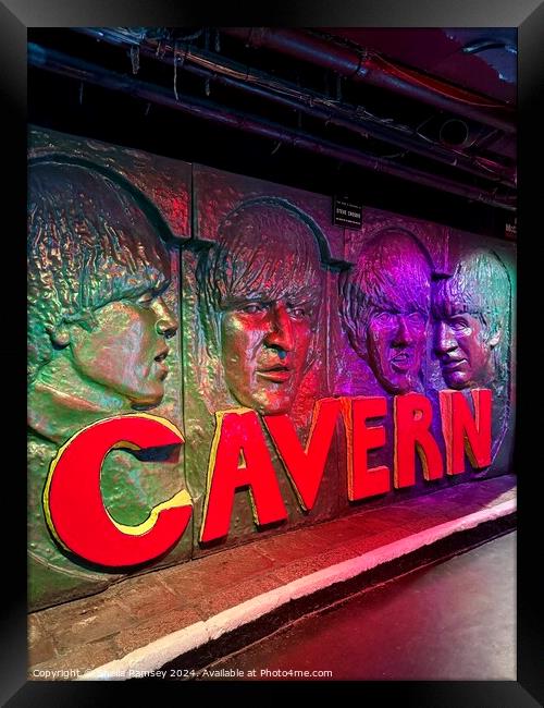 The Beatles at the Cavern Framed Print by Sheila Ramsey