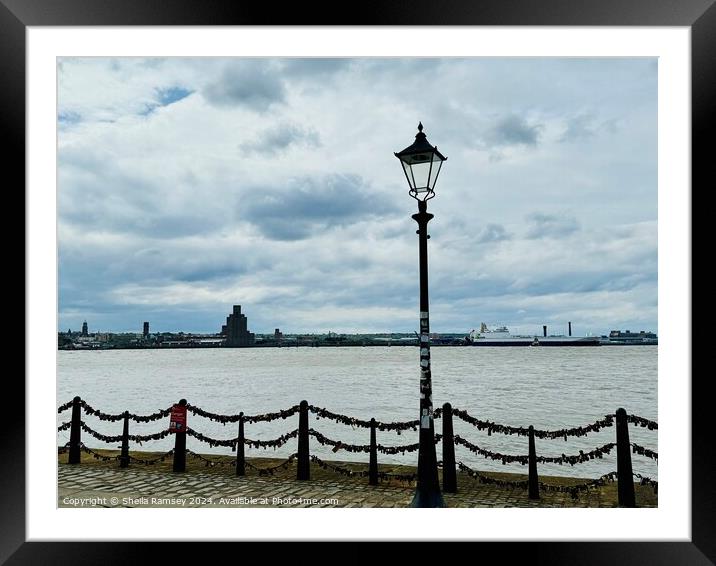 The Mersey Framed Mounted Print by Sheila Ramsey