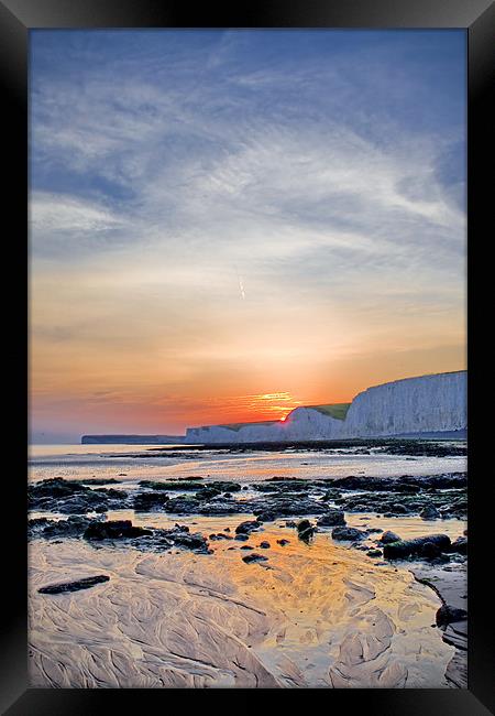 Seven Sisters Sunset Framed Print by Phil Clements